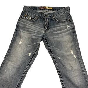 Big‎ Star Jeans Mens Size 30R Union Slim Straight Denim Embroidered Pockets